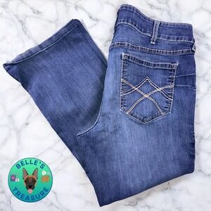 Ariat Jeans Women's 34R Mid Rise Bootcut Denim Medium Wash Stretch 36x27 Cowgirl